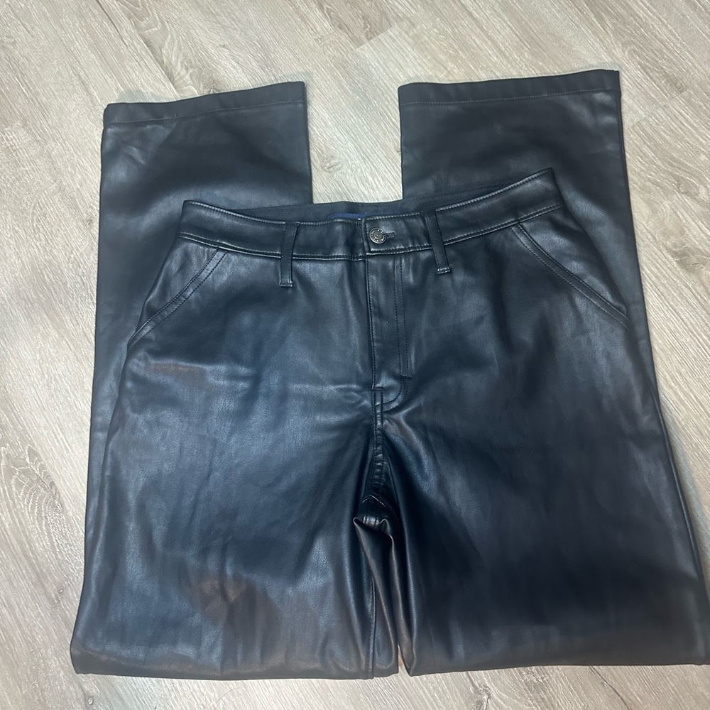Hollister Women’s Black Faux Leather Pants size 9R ❤️🔥 - Picture 2 of 6